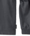 Closeup of seem and long sleeve of black long-sleeved shirt