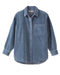 Blue corduroy shirt on a white background